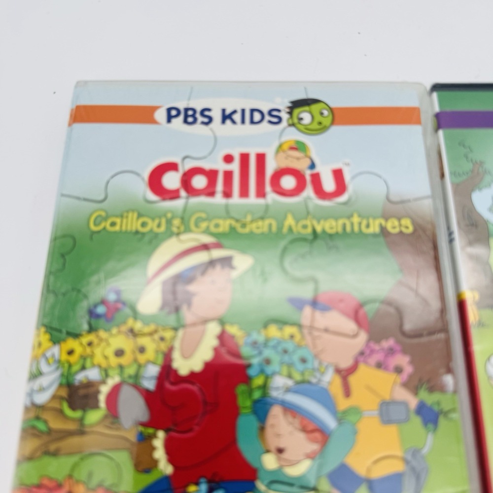 New Caillou DVD Lot of 2 Garden Adventures Family Favorites + Puzzle NIB - Picture 2 of 11